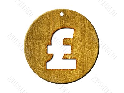 3d golden pound mark