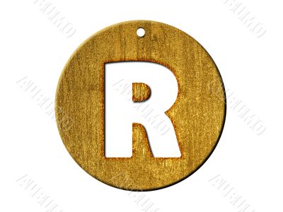 one letter of golden alphabet