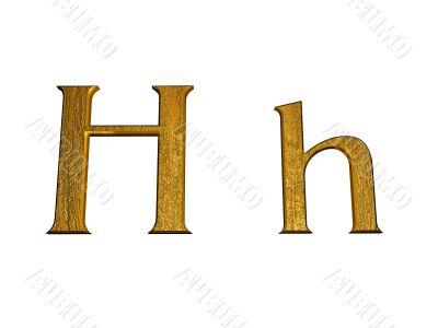 one letter of golden alphabet