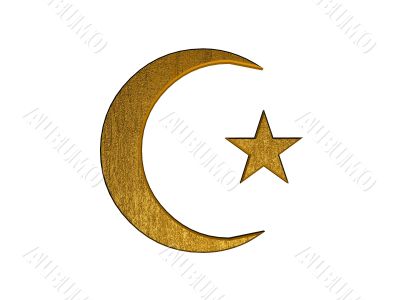 3d golden turkey flag