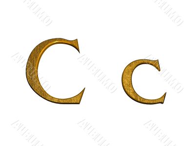 one letter of golden alphabet