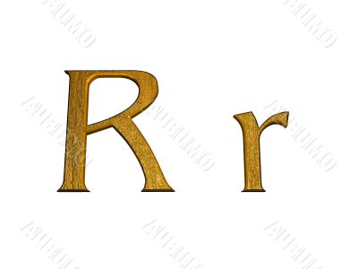 One letter of golden alphabet