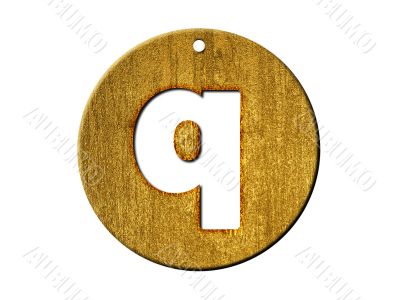 One letter of golden alphabet