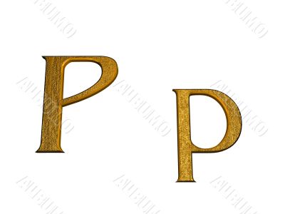 One letter of golden alphabet