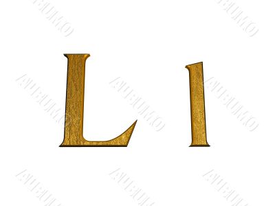 One letter of golden alphabet