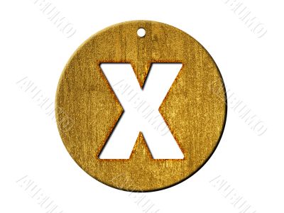 One letter of golden alphabet