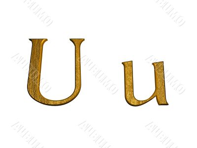 One letter of golden alphabet