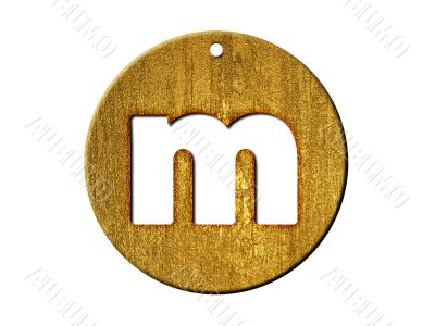 One letter of golden alphabet