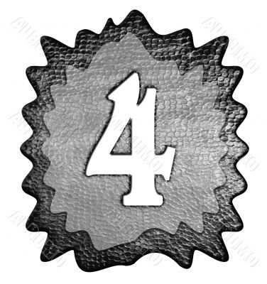 3d metal  four number 