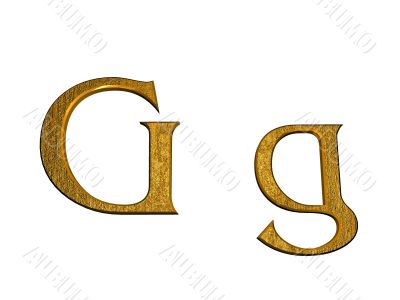 One letter of golden alphabet
