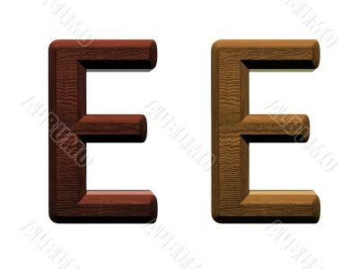 one letter of wooden alphabet.