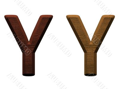 one letter of wooden alphabet.