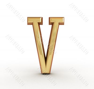 One letter of golden alphabet 