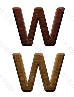 one letter of wooden alphabet.