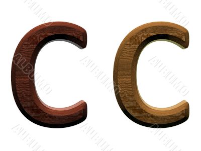 one letter of wooden alphabet.