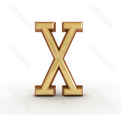 One letter of golden alphabet 