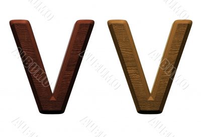 one letter of wooden alphabet.