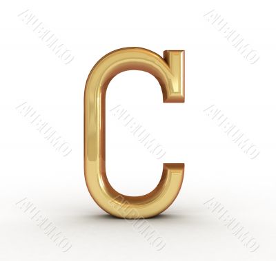 One letter of golden alphabet 