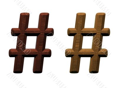 one letter of wooden alphabet.