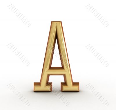 One letter of golden alphabet 