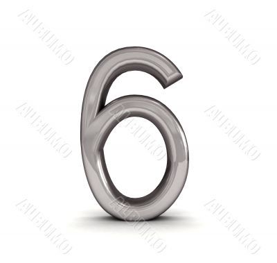 3d metal  six number 
