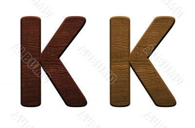 one letter of wooden alphabet.