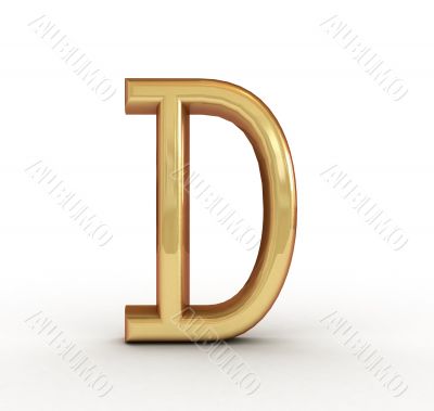 One letter of golden alphabet 