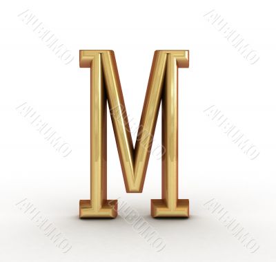 One letter of golden alphabet 