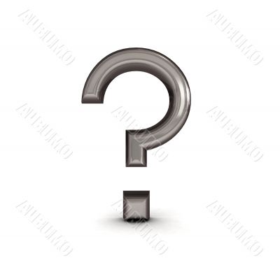 3d Metal Question Mark