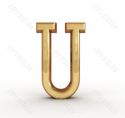 One letter of golden alphabet 