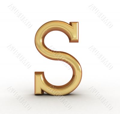 One letter of golden alphabet 
