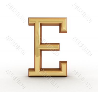 One letter of golden alphabet 