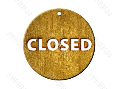 3d golden closed mark