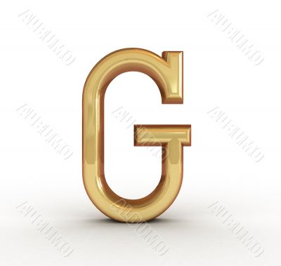 One letter of golden alphabet 