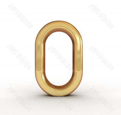 One letter of golden alphabet 