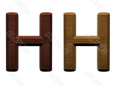 one letter of wooden alphabet. 
