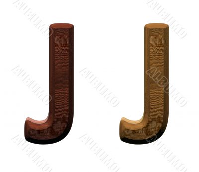 one letter of wooden alphabet. 