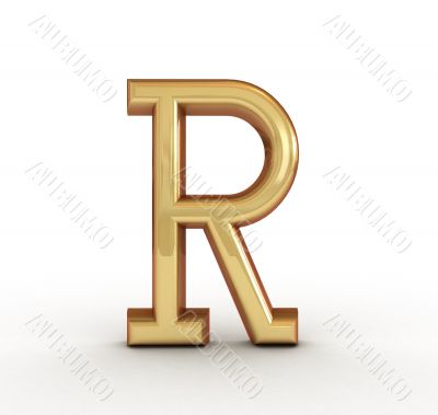 One letter of golden alphabet 