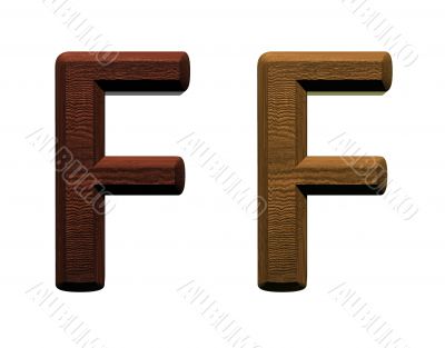 one letter of wooden alphabet.