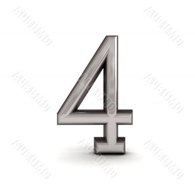 3d metal four number 