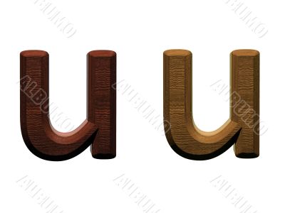 one letter of wooden alphabet.