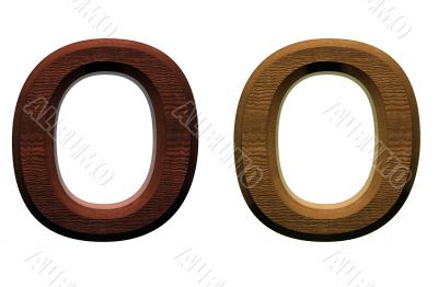 one letter of wooden alphabet.