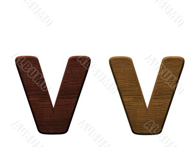 one letter of wooden alphabet.