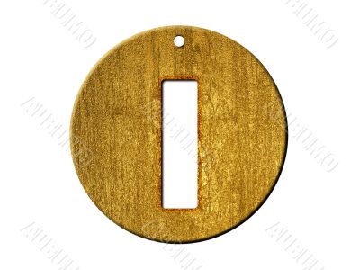 One letter of golden alphabet