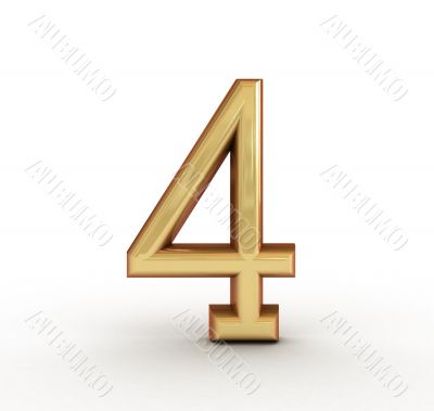 3d golden number 4