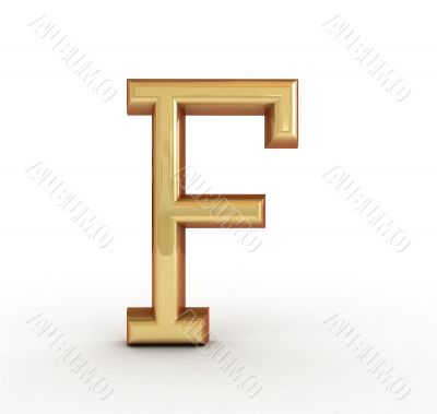 One letter of golden alphabet 