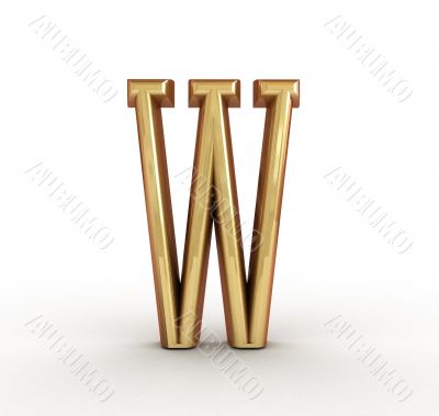 One letter of golden alphabet 