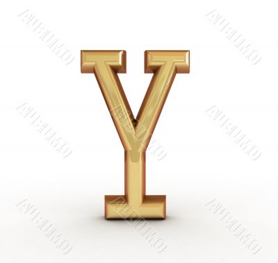 One letter of golden alphabet 