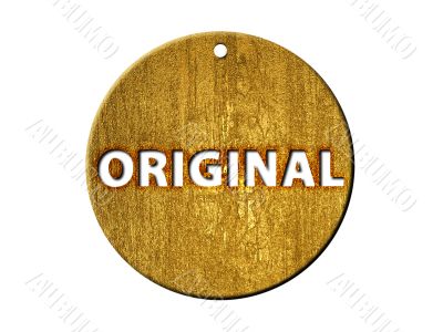3d golden original sign