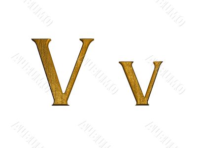 One letter of golden alphabet